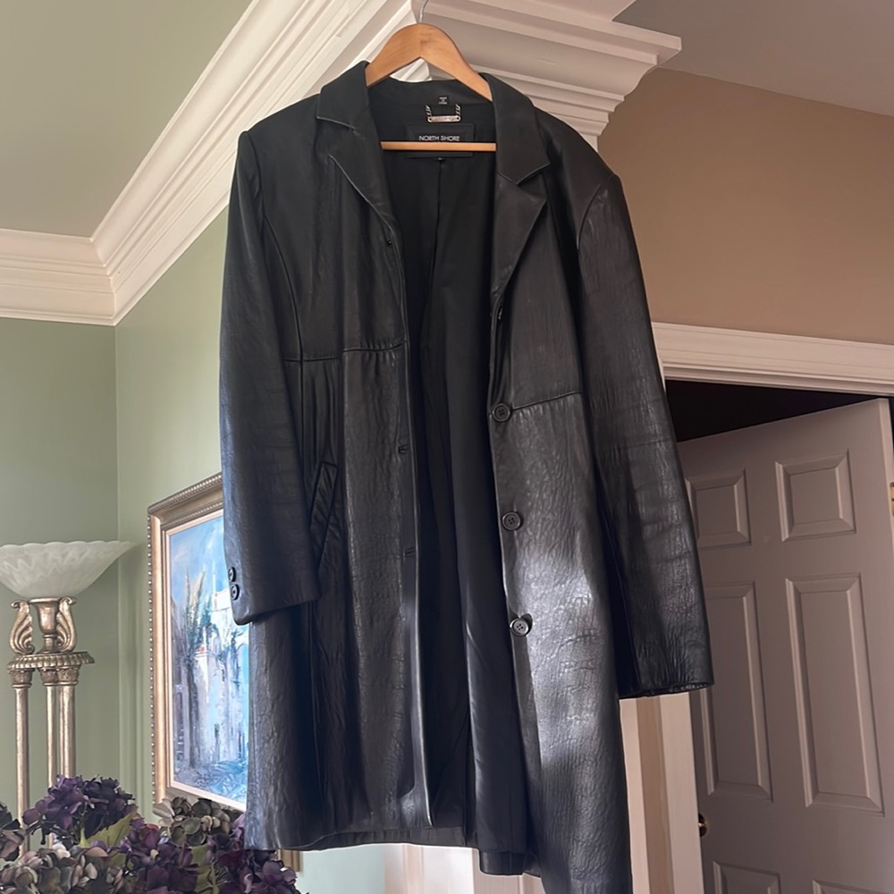 North Shore leather coat
